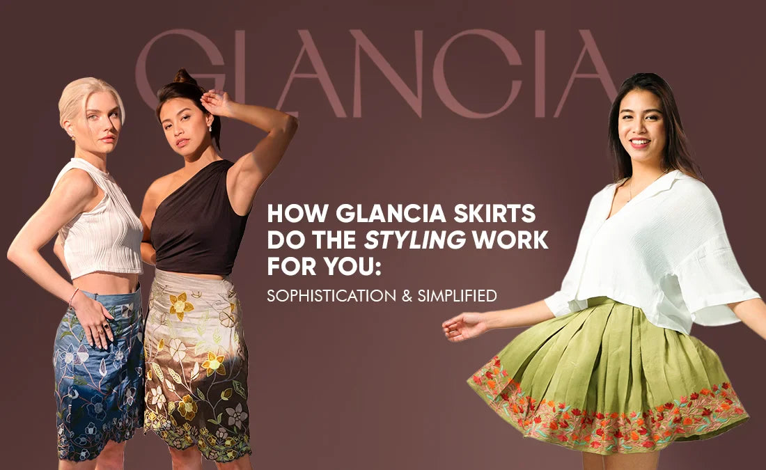 Embroidered skirts for women in Canada and USA showcasing modern elegant styling
