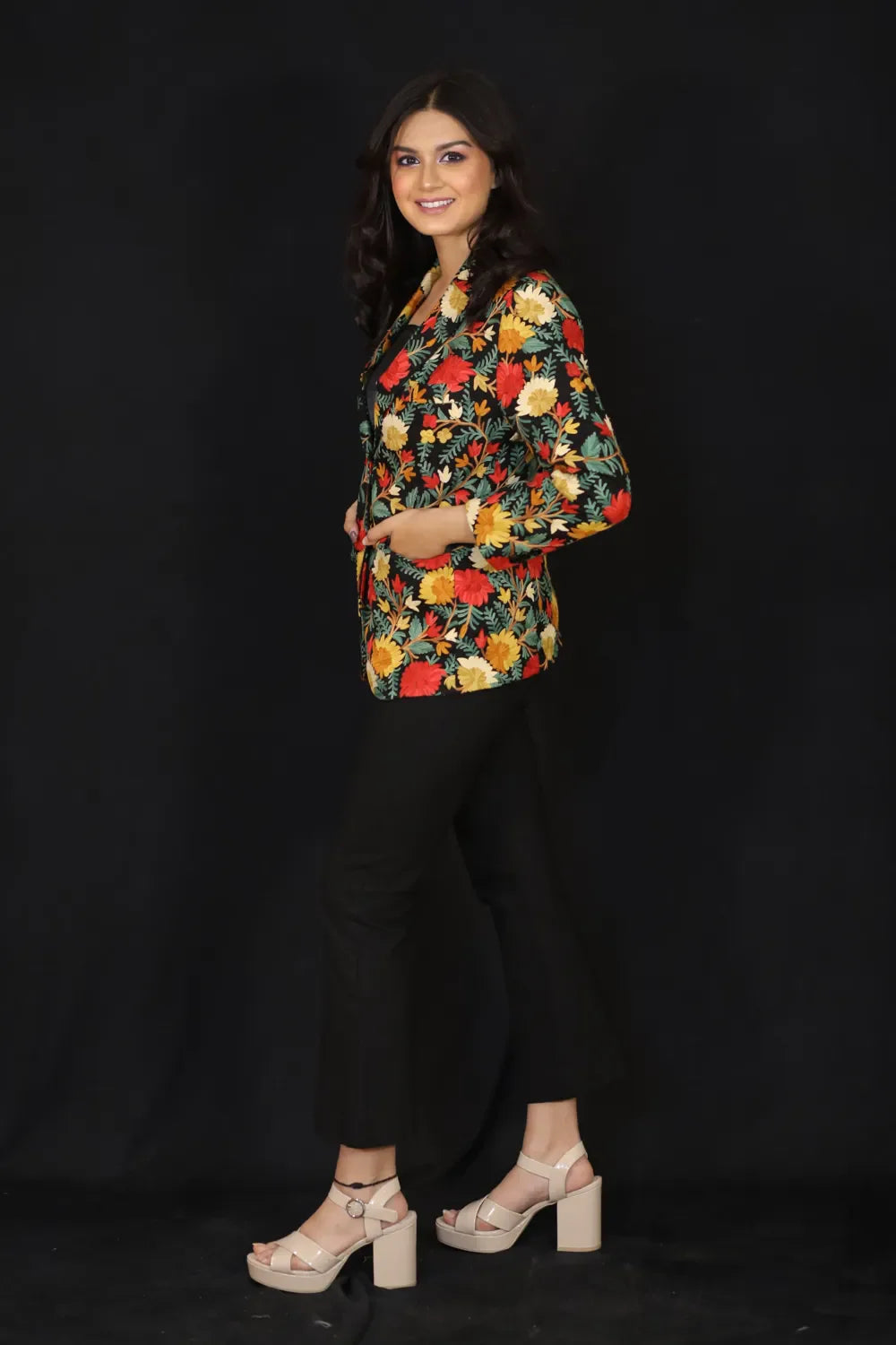 Vibrant Blooms Multi-Hued Work Blazer