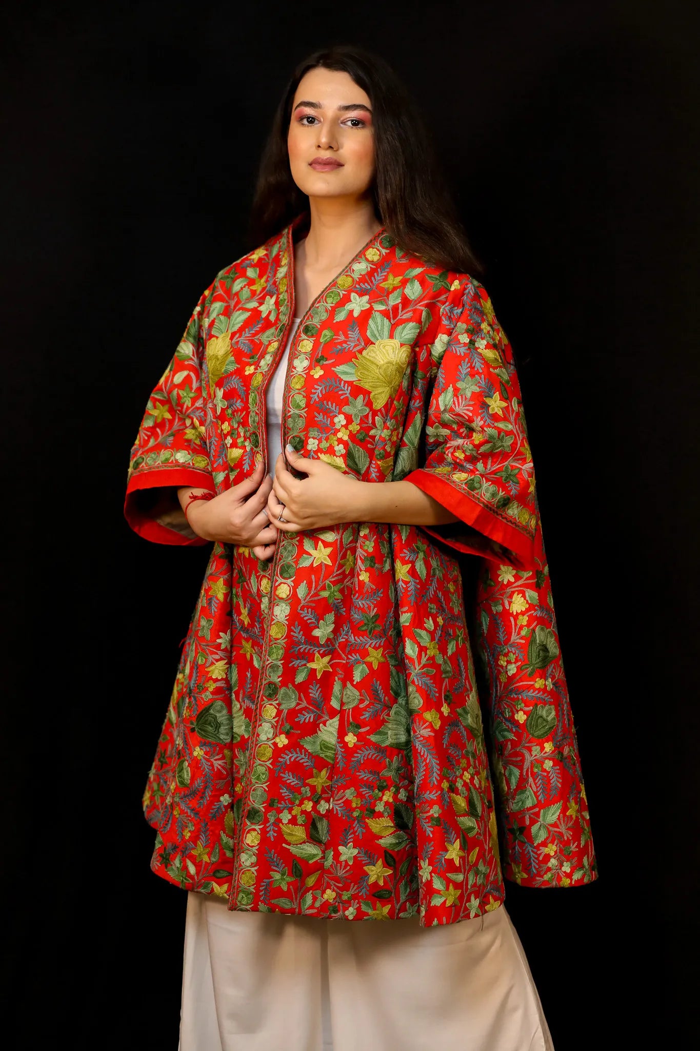Verdant Foliage Swing Coat
