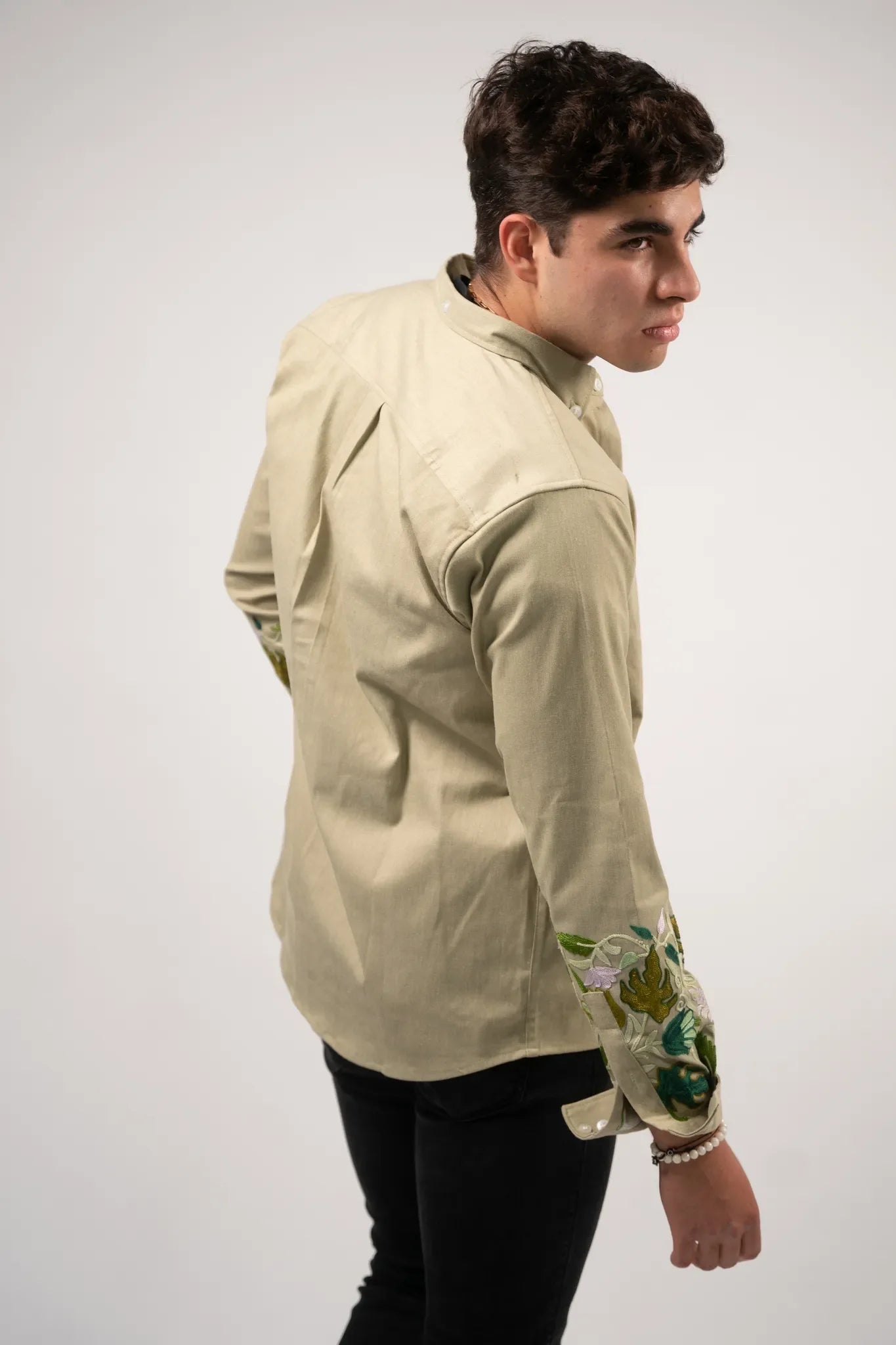 Maple Leaf Accent Denim Shirt