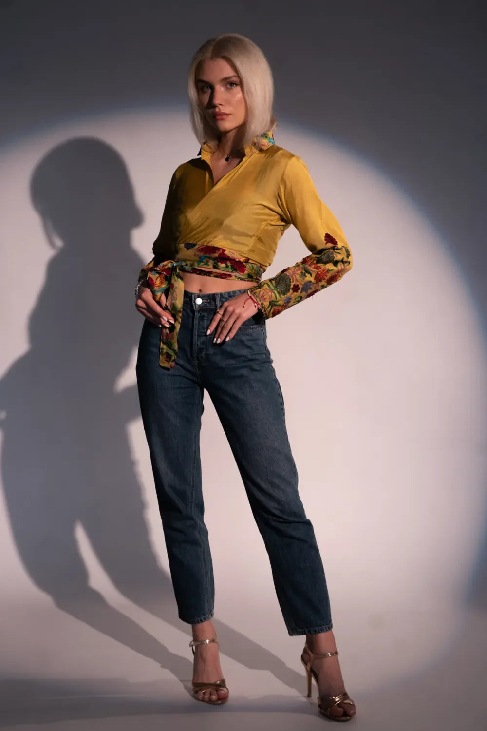 Tabby Belted Cotton Crop Top