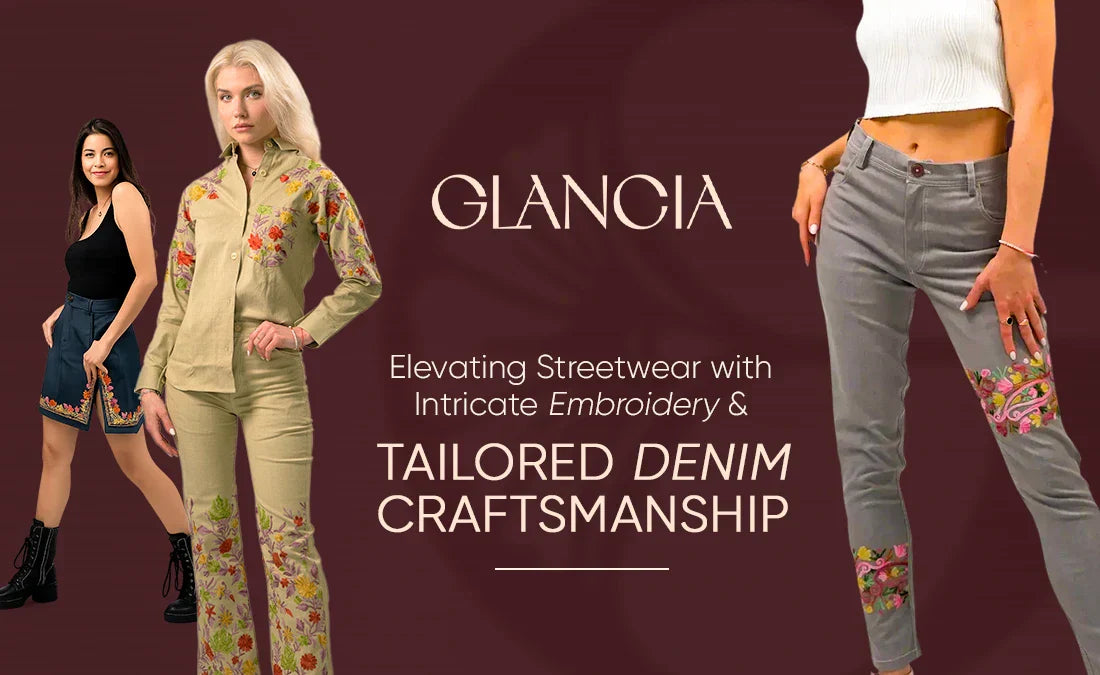  Modern embroidered denim streetwear in Canada and USA