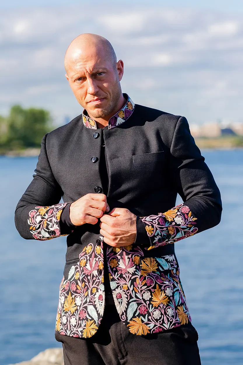 man in bandhgala coat