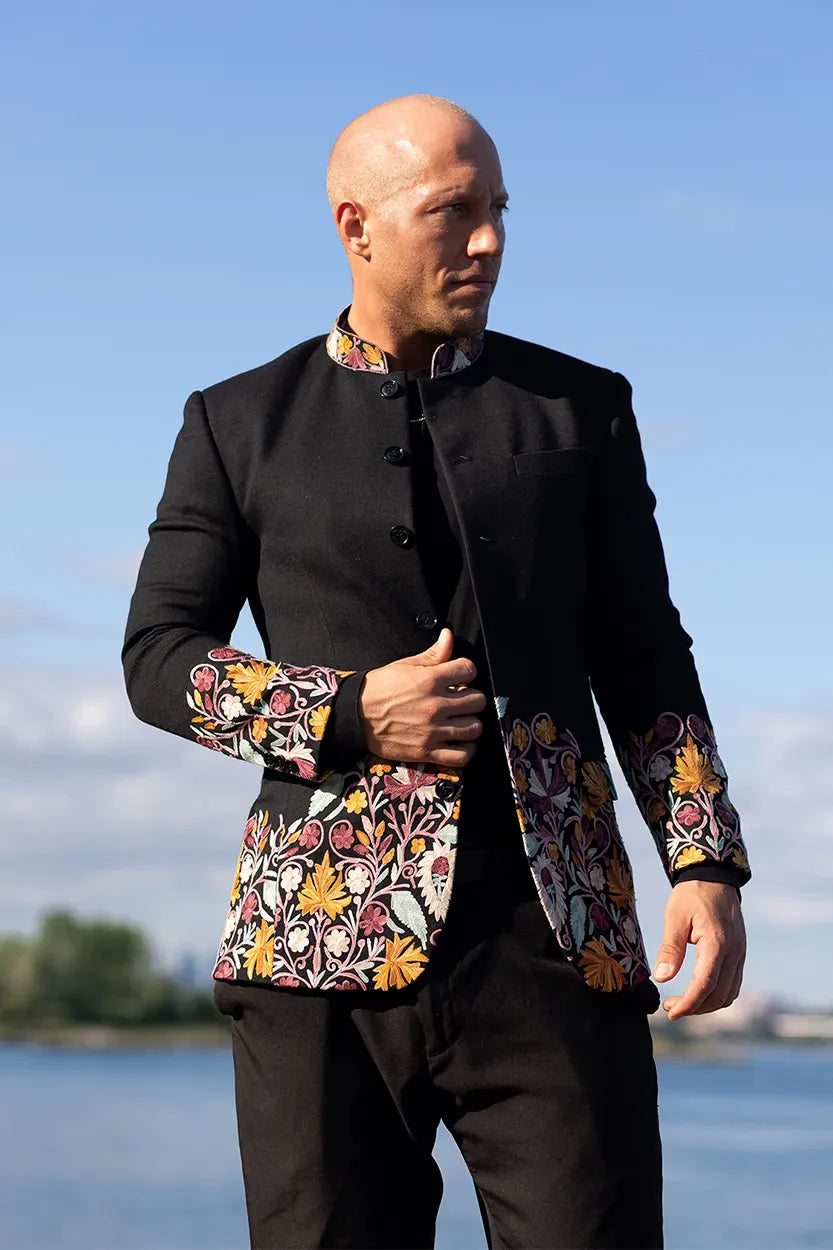man in bandhgala coat