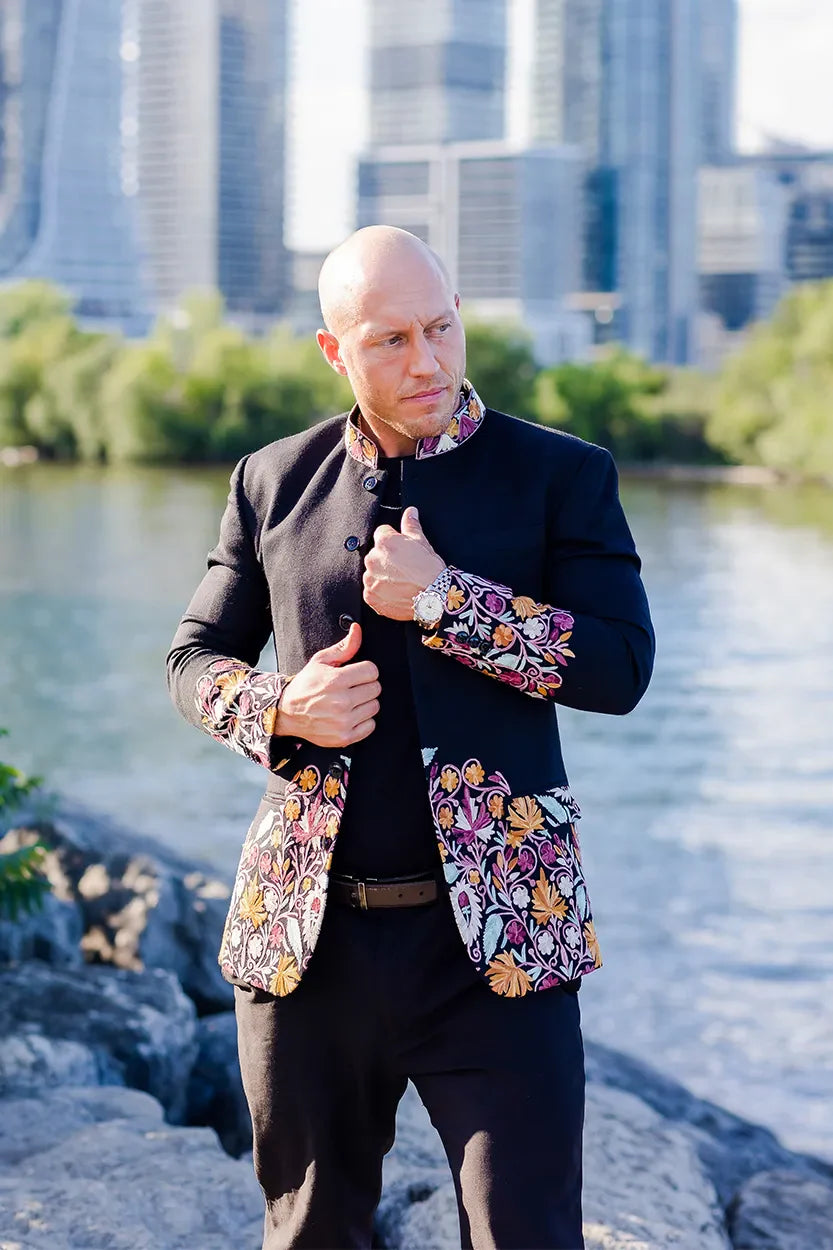 man in bandhgala coat